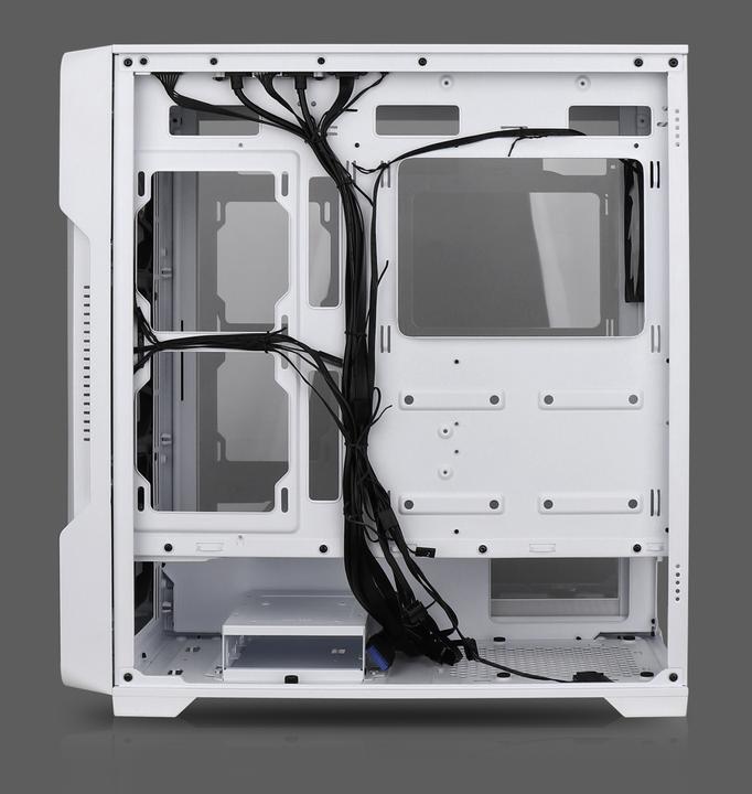 Productafbeelding Nanoxia Go MIDI DS-9 ARGB luchtstroom wit - USB-C - TG-Mesh (ATX, mATX, Mini-ITX)