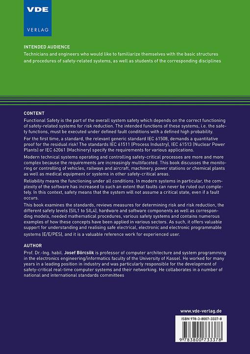 Energie-Label Functional Safety (Englisch, Josef Börcsök, 2025)