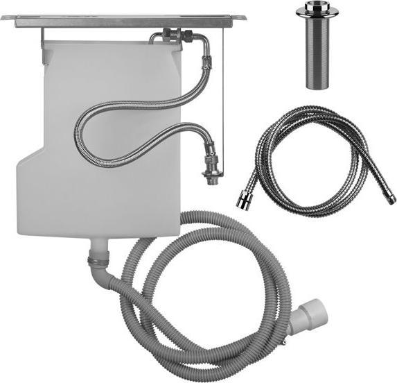 Gessi Securflex-Schlauchdurchführung, Rosette Goccia, für Montage Fliesenbank, Rosette Goccia, 018