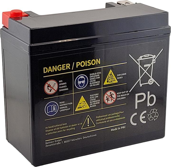 Produktbild Acconic Sportivo AGM YTX20L-BS Motorradbatterie 20Ah 12V (DIN 82000) (12 V, 20 Ah)