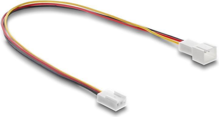 Produktbild Delock Lüfter Verlängerungskabel Stecker zu Buchse 3 Pin, St (30 cm, 3 Pin)