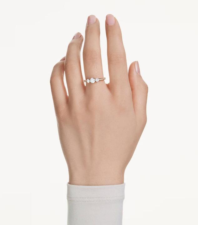 Produktbild Swarovski Stilla Attract Ring Rundschliff Weiss Goldlegierungsschicht (55)