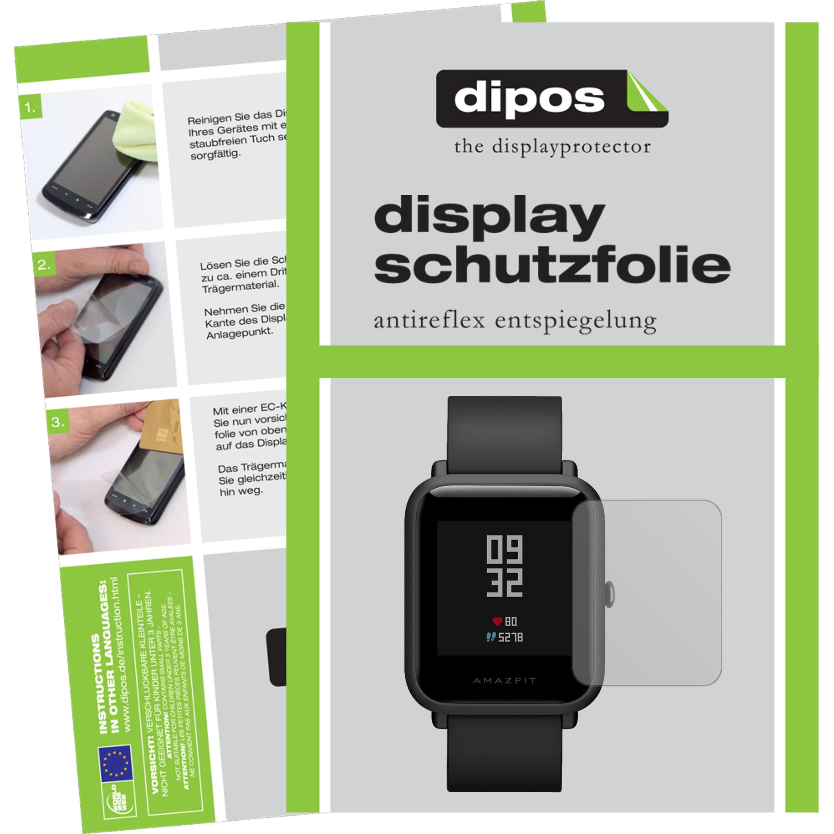 Dipos Displayschutzfolie Antireflex, Smartwatch Schutzfolie, Transparent