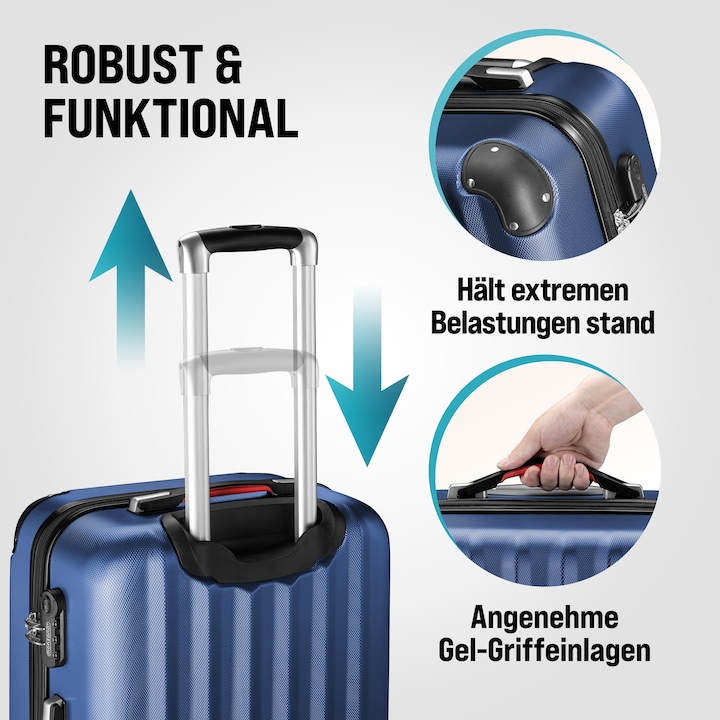 Produktbild Monzana Hartschalenkoffer mit Zubehör 3er Set