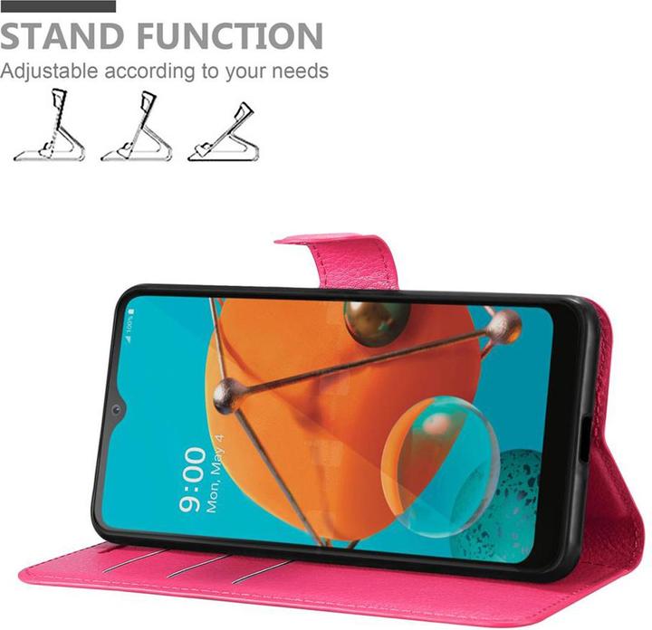 Actual product image Cadorabo Book with stand function cover (LG KQ51)