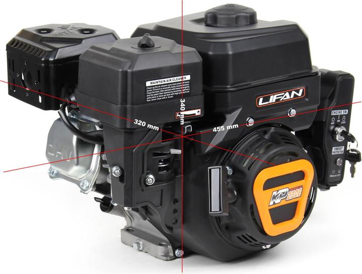 Produktbild Wiltec LIFAN KP230E 20mm E-Start Benzinmotor Einzylinder 6,5PS Motor Rüttelplatte Bau