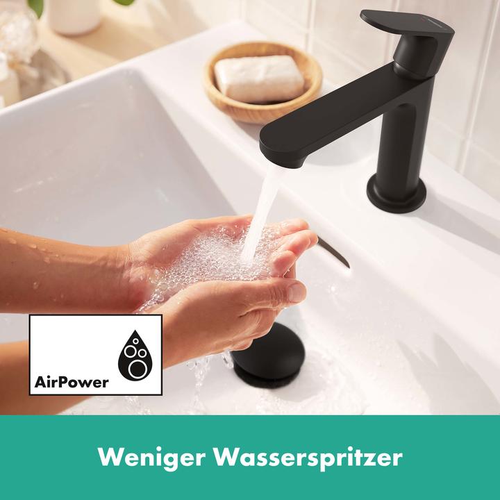 Immagine prodotto hansgrohe Miscelatore monocomando HG per lavabo Rebris S 110 CoolStart EcoSm m ZAG nero opaco