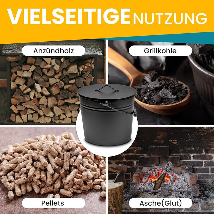 Image du produit Agora-Tec Seau à cendres avec couvercle