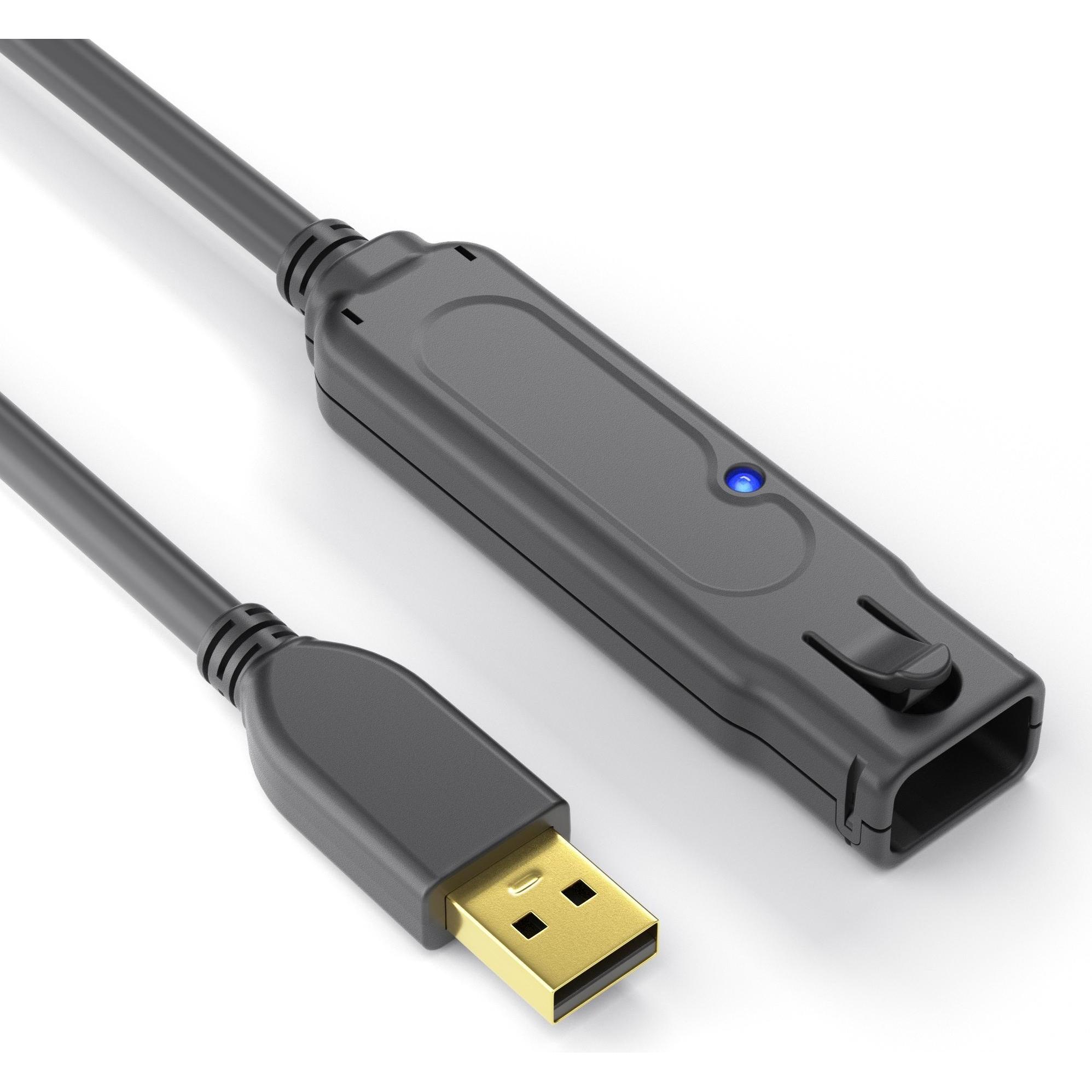 Purelink USB 2.0-Verlängerungskabel DS2100-300 30 m (30 m, USB 2.0), USB Kabel