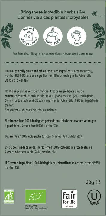 Immagine prodotto Pukka Tè verde Matcha (30 g)