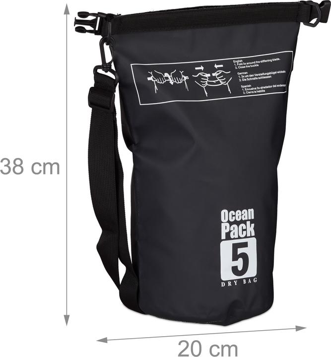 Actual product image Relaxdays Waterproof 5L Dry Bag (5 l)
