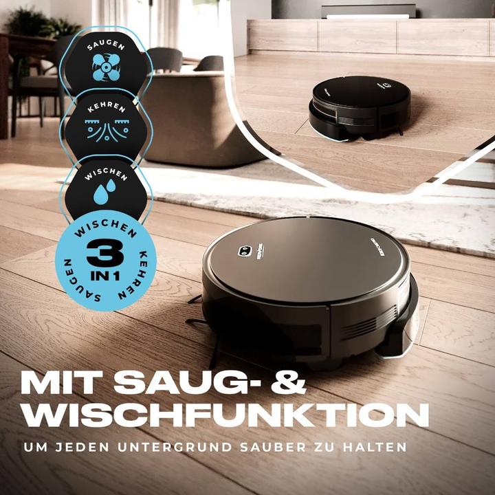 Produktbild Profi-Care PC-BSR 3108 Saug-und Wischroboter Schwarz Fernbedienbar (Saugwischroboter)