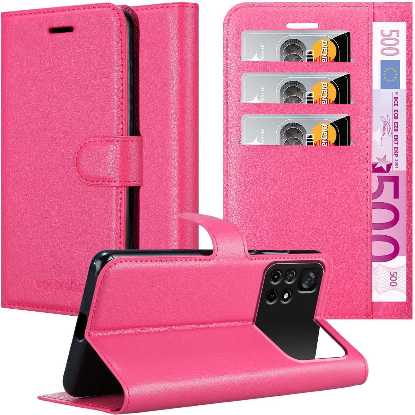 Cadorabo Book Stand Hülle für Xiaomi POCO M4 PRO 5G (Xiaomi Poco M4 Pro 5G), Smartphone Hülle, Pink