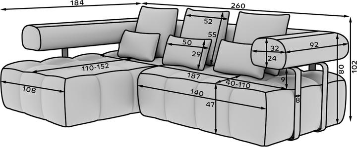 Produktbild ELTAP Levvi (3-Sitzer, Ecksofa)