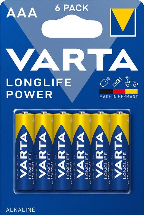 Productafbeelding Varta Vermogen met lange levensduur (6 Pcs., AAA, 1260 mAh)