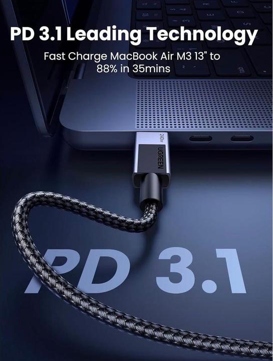 Produktbild Ugreen USB C — USB C (2 m, USB 2.0, 240 W)