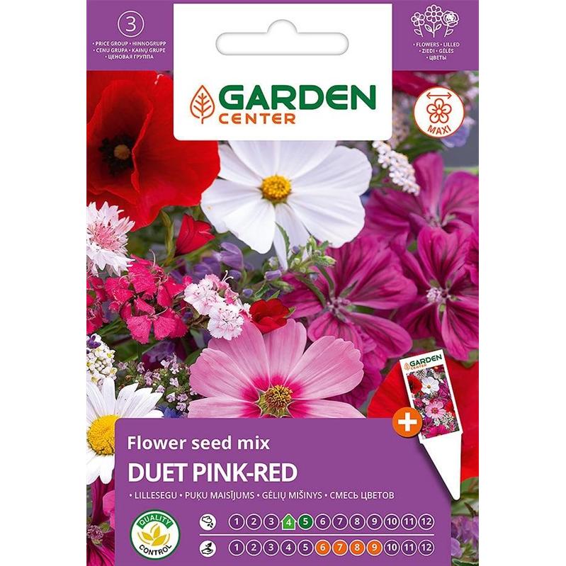 Garden Center, Semi, Seeds a mixture of flowers DUET PINK-RED, 1 g (Semi di fiori)