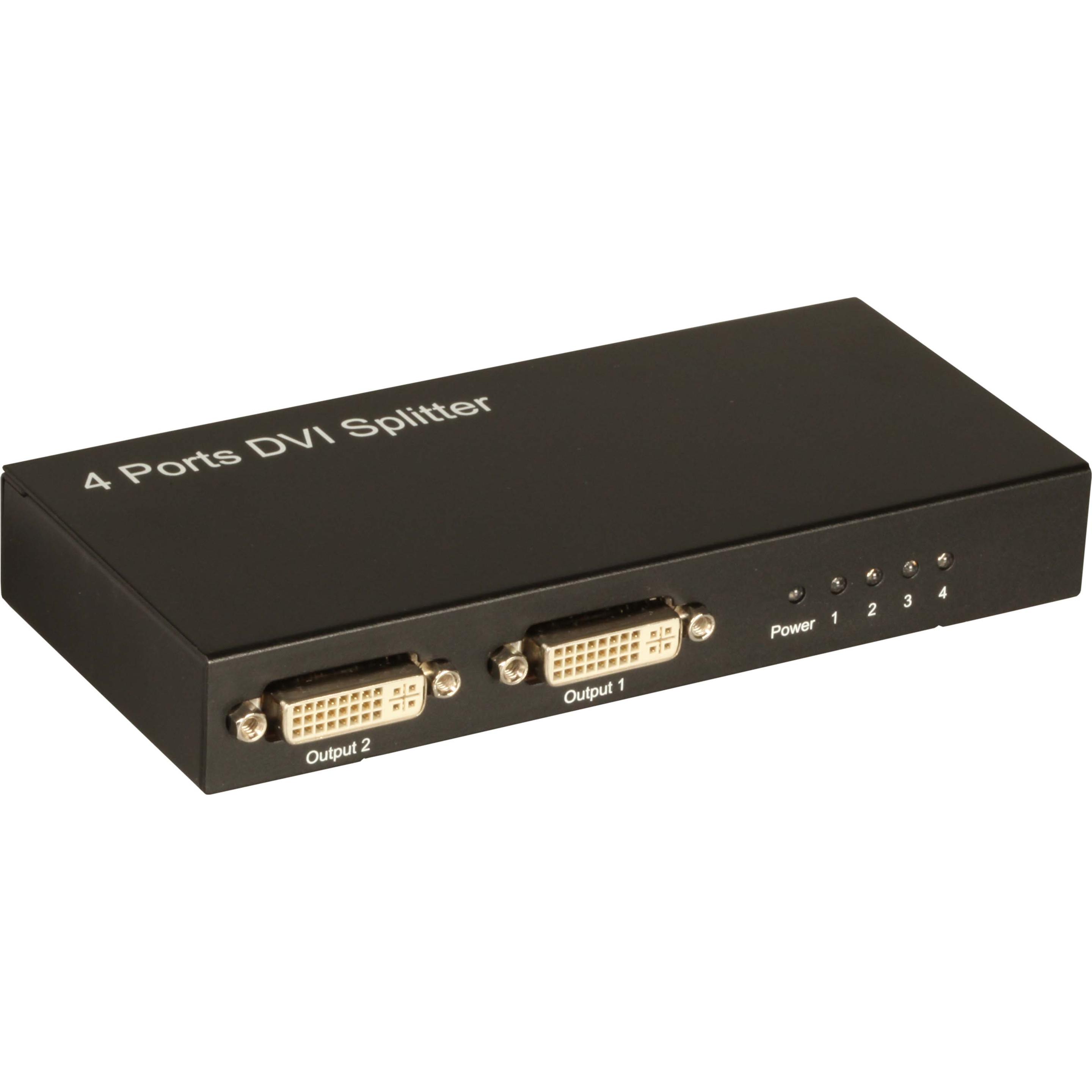 EFB Elektronik DVI Monitor-Splitter 4-Port, unterstützt HDCP, Switch Box