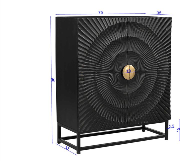 Image du produit SIT Möbel Black Smooth (75 x 35 x 90 cm)