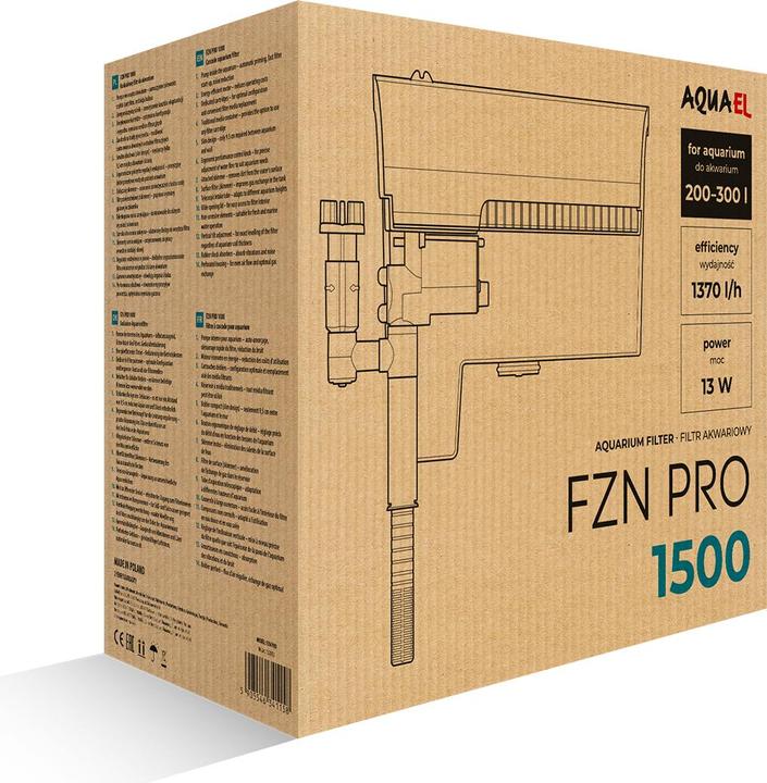 Produktbild Aquael Aussenfilter FZN Pro 1500 (300 l, Aussenfilter, Süsswasser, Salzwasser)