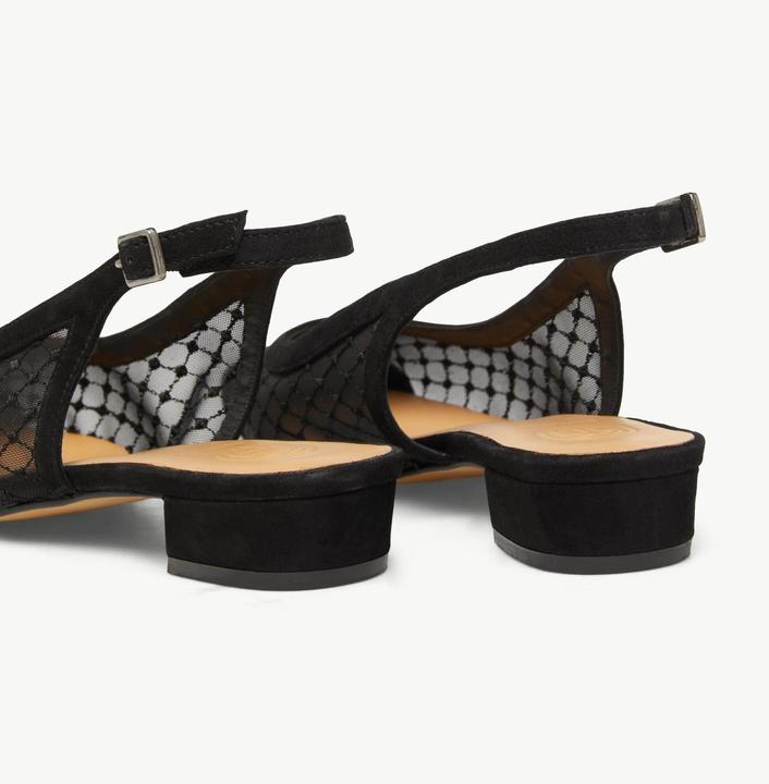 Immagine prodotto Comma Pantoletten Slingback-Ballerinas aus Veloursleder und Mesh (39)