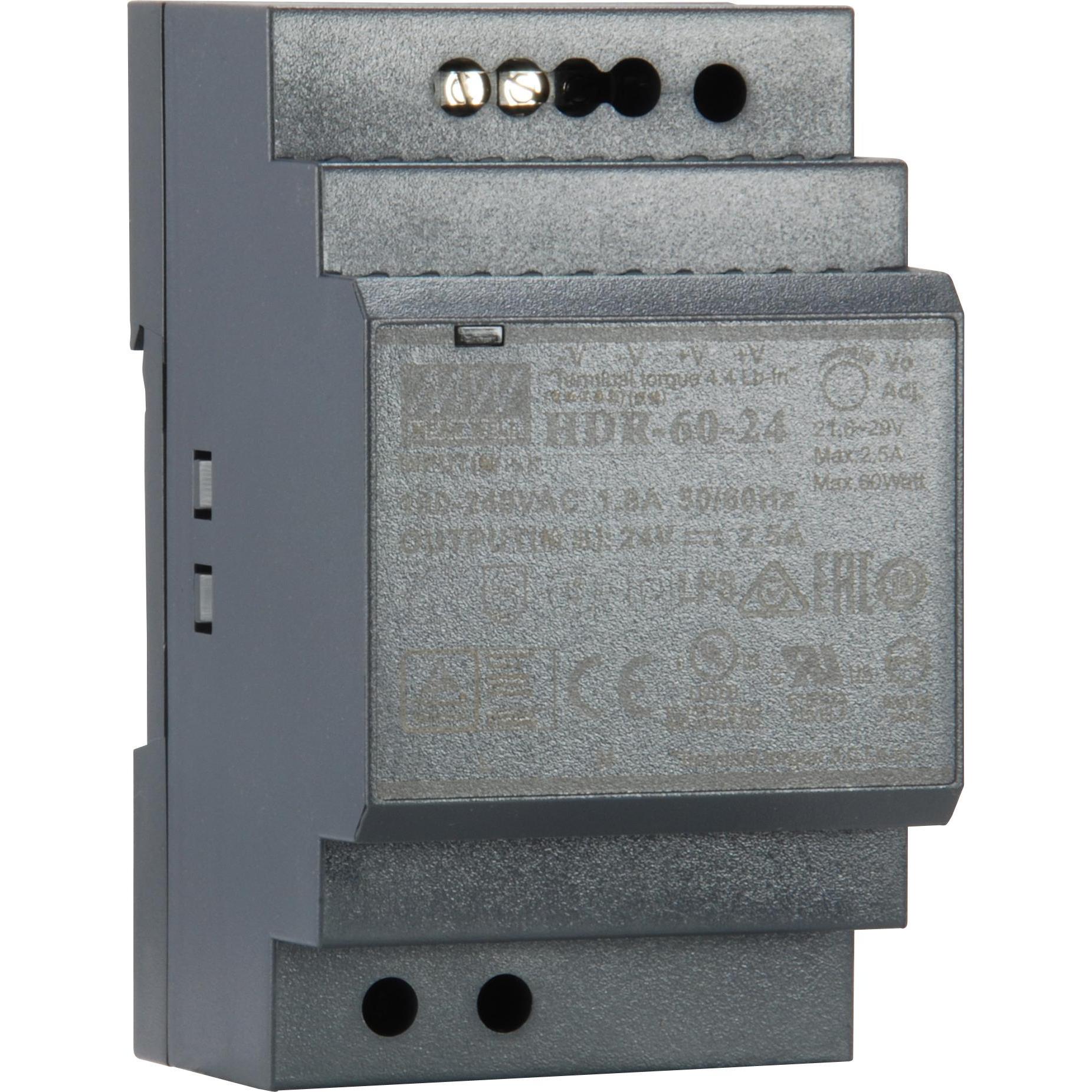 LevelOne ind. Alimentatore POW-2421 24VDC guida DIN, Alimentatore PC, Nero