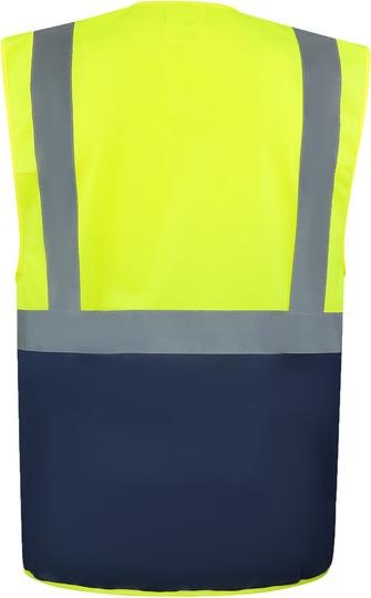 Produktbild Korntex Warnweste Multifunktional Hamburg Signal Gelb/MBlau 360° Sicherheit XXL EN ISO 17353 ® KXCMF (XXL)