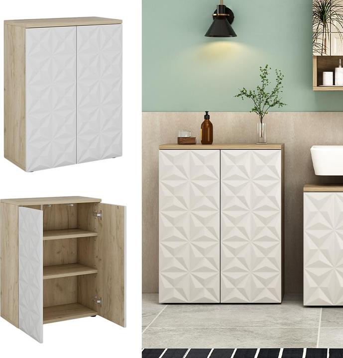 Produktbild Vicco Edge mit 2 Türen und 3 Fächer (60 x 30 x 79.5 cm)