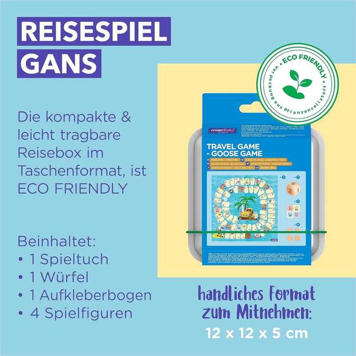 Image du produit mierEdu Jeu de voyage - Jeu de l'oie (Allemand, Français, Anglais, Italien)