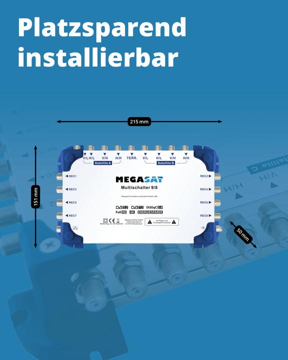 Actual product image Megasat Multiswitch 9/8 (Multi switch)
