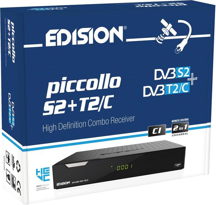 Actual product image Edision Piccollo S2+T2C (6 GB, DVB-S2, DVB-T2, DVB-C, CI Shaft)