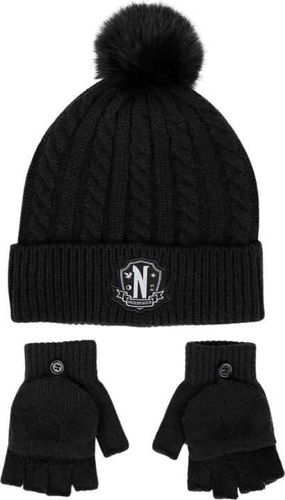 Actual product image Cerdá Wednesday Beanie & Gloves Set Nervermore (One size)