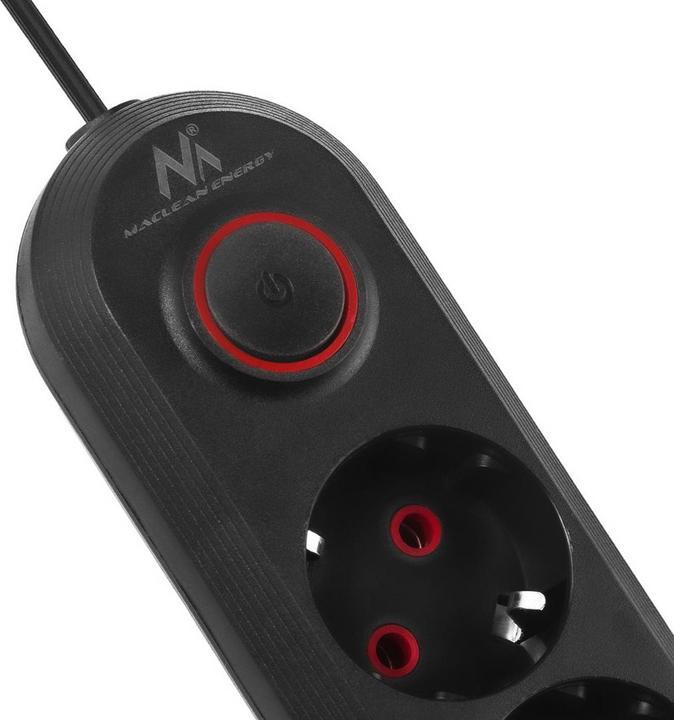 Actual product image Maclean Multiple socket outlet, extension cable with 5 sockets + 3 USB ports, 110-240 V (5x, USB-A, 1.50 m)