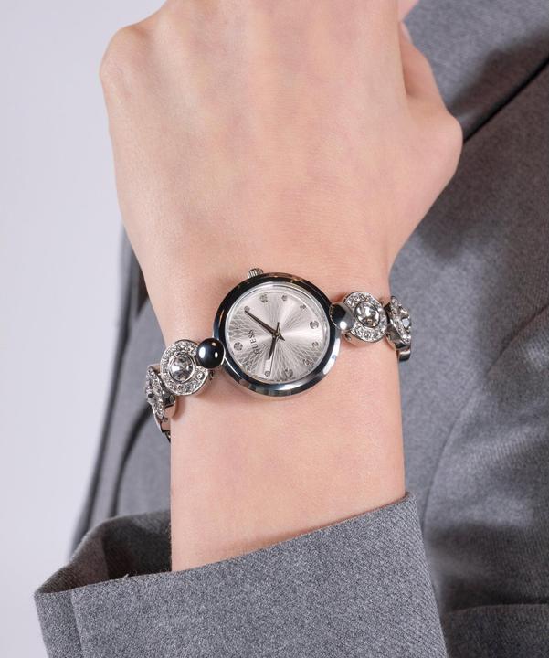 Produktbild Guess P SLV CS / SUN SLV DL / P SLV BRCT W/ CRYS W/ ADJT G LINKS Armbanduhr (26 mm)