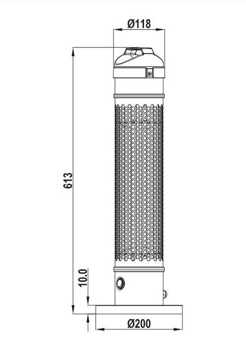 Produktbild Activejet Stahl-Terrassenheizer APH-IS800 (800 W)