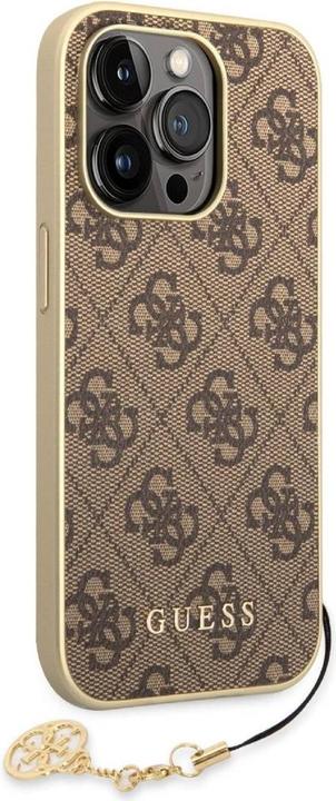 Produktbild Guess GUHCP14LGF4GBR iPhone 14 Pro 6,1" brązowy/brown hardcase 4G Charms Collection (Apple iPhone 14 Pro)