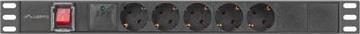 Actual product image Lanberg Steckdosenleiste 5x Schuko m.Sch.,19"2m SCHW. C14