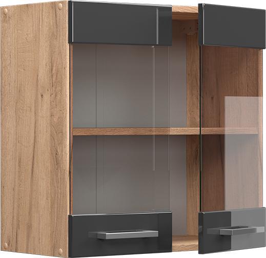 Anthracite high gloss, Charcoal, Gold power oak