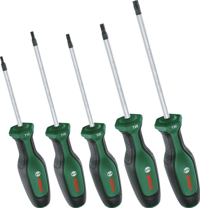 Bosch Home & Garden Set di cacciaviti Torx da 5 pezzi (Pin-torx)