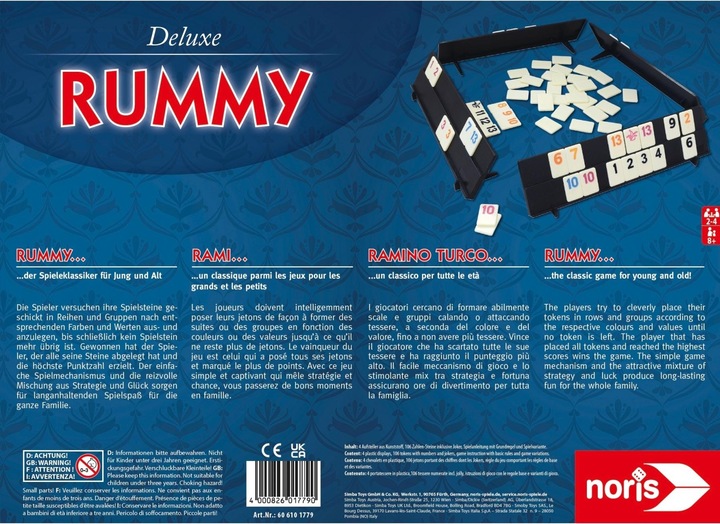 Produktbild Noris Deluxe Set- Rummy (Deutsch, Englisch, Französisch, Italienisch)