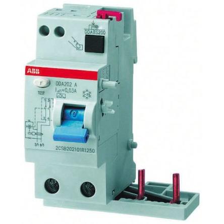 ABB, Schutzschalter, FI-Schutzschalterblock 2-polig 40A 500mA