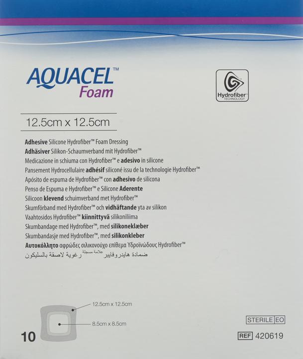 Produktbild Aquacel Schaumverband adhäsiv 12.5x12.5cm (10 x)