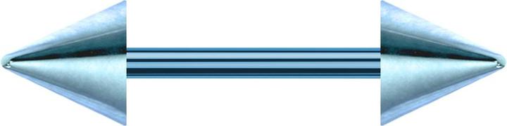 Immagine prodotto Star Piercing Micro bilanciere azzurro con due coni (senza ottone, Titanio G23)