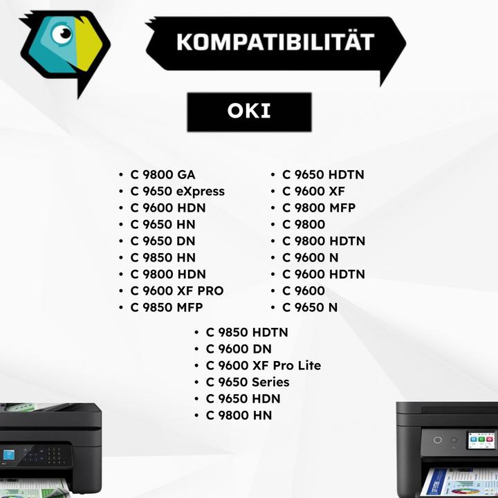 Image du produit Inkadoo Toner compatible avec OKI 42918913 / C9650 toner, jaune jaune (Y)
