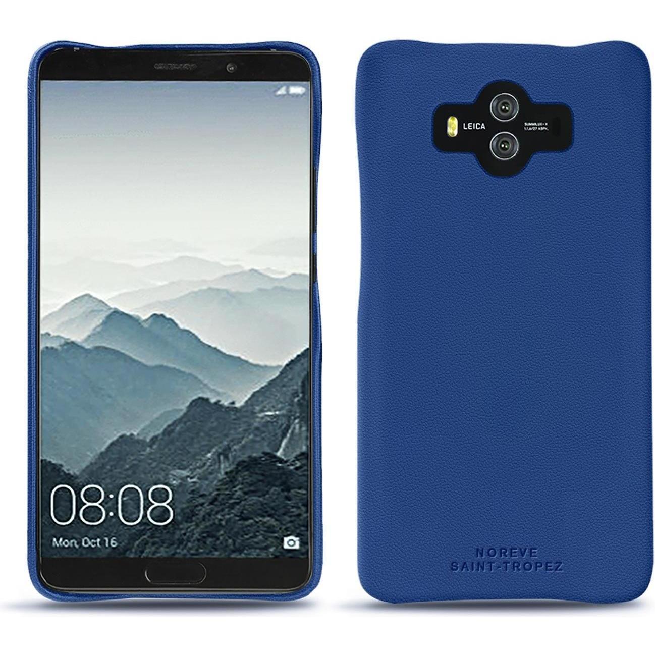 Noreve Lederschutzhülle (Huawei Mate 10), Smartphone Hülle, Blau