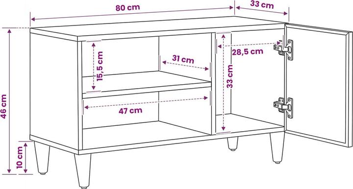 Produktbild vidaXL Aufbewahrungsschrank (31.50 x 80 x 46 cm)