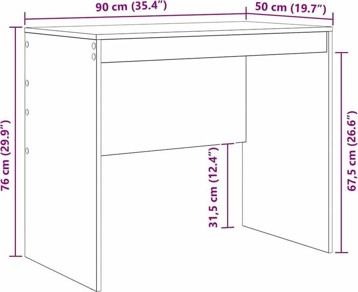 Immagine prodotto VidaXL Tavolo da computer (90 x 50 x 76 cm)