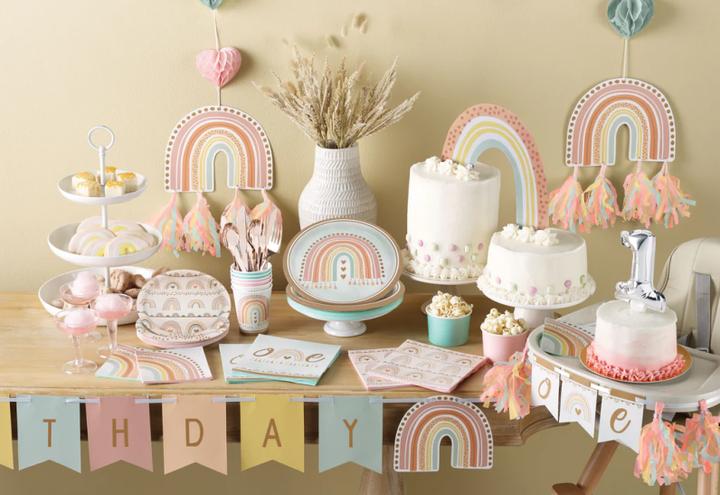 Actual product image Creative Party Assiettes - Boho Rainbow - 23cm (8pcs) (8x)