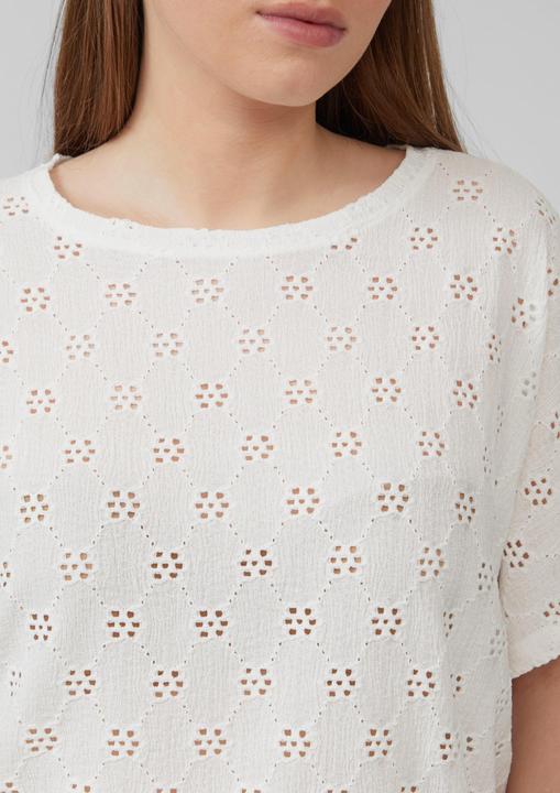 Actual product image S.Oliver T-Shirt Shirt mit Lochstickerei (48)