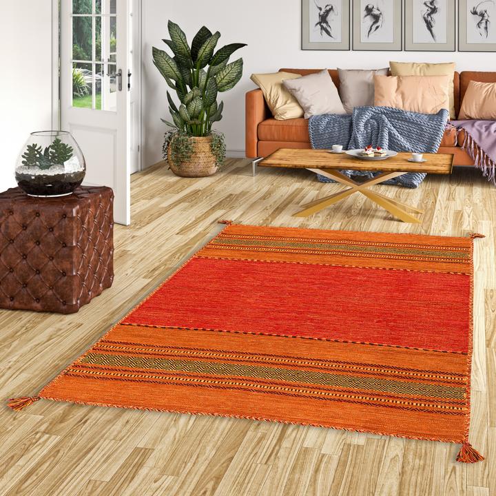 Produktbild Pergamon Natur Teppich Kelim Navarro (140 x 200 cm)